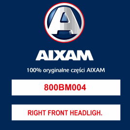 Przedni reflektor prawy Black Aixam