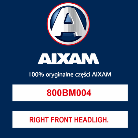 Przedni reflektor prawy Black Aixam