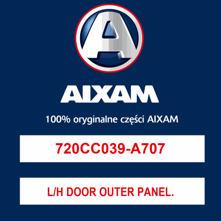 L/H DOOR OUTER PANEL SILVER GREY