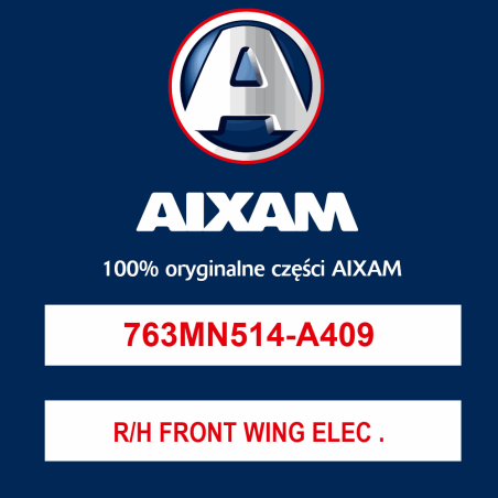 R/H FRONT WING ELEC CROSS BCK METAL
