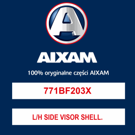 L/H SIDE VISOR SHELL CARBON